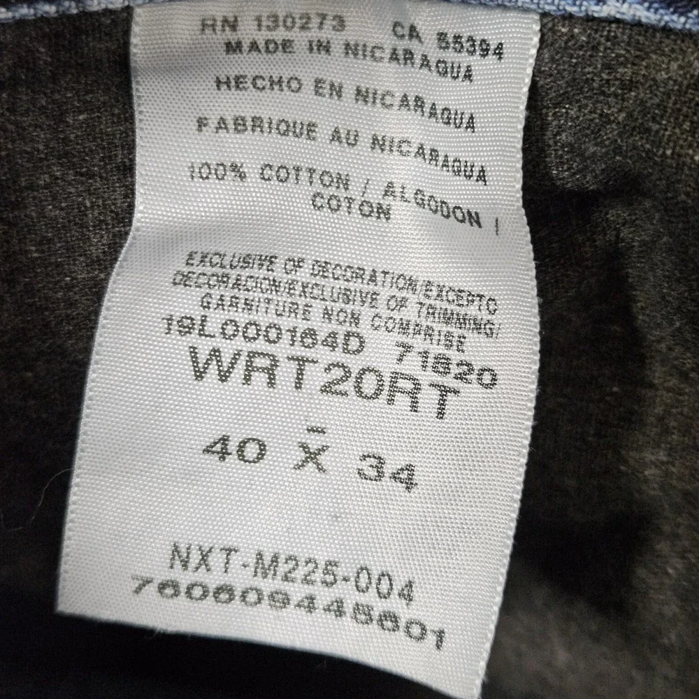 Wrangler Retro Relaxed Fit Jeans Mens 40x34 Blue WRT20RT Straight Leg Western